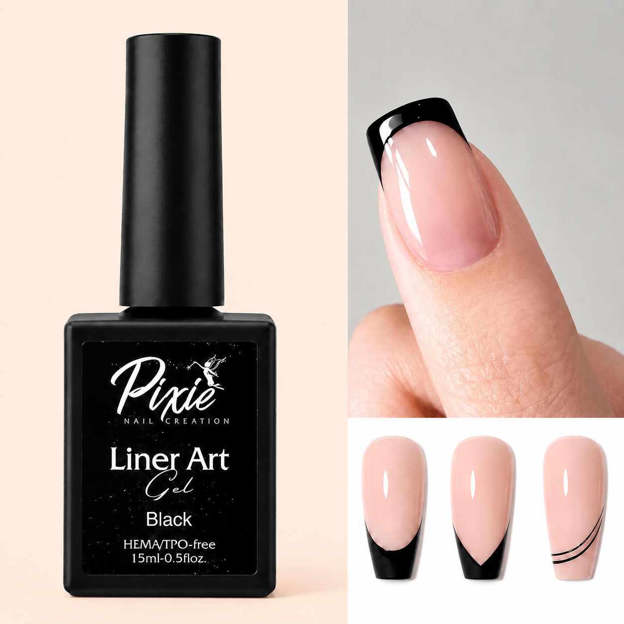 GEL ART LINER - Super Black - 15ml