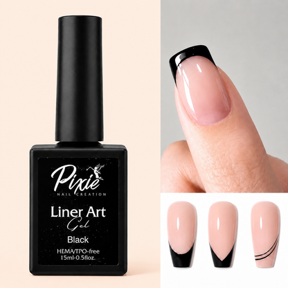 GEL ART LINER - Super Black - 15ml