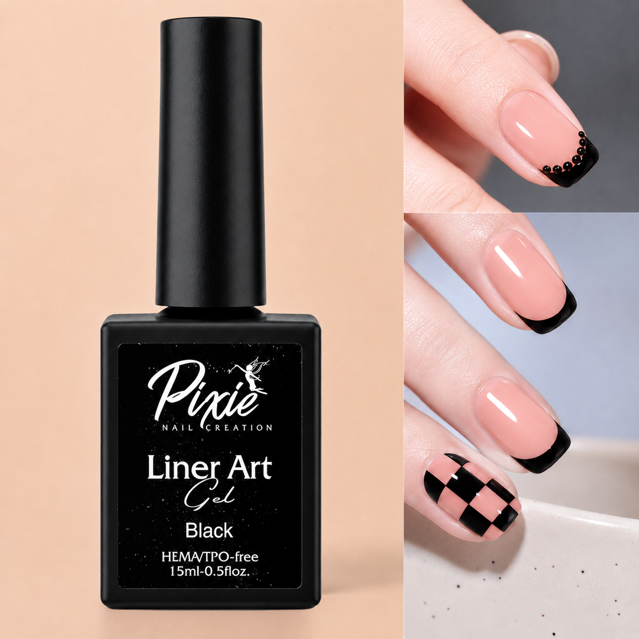GEL ART LINER - Super Black - 15ml