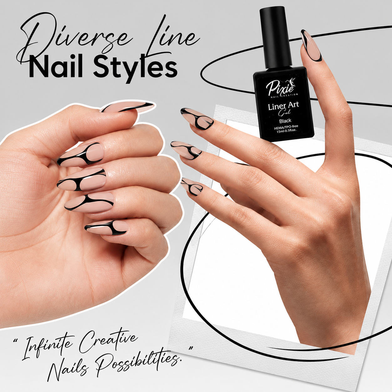 GEL ART LINER - Super Black - 15ml