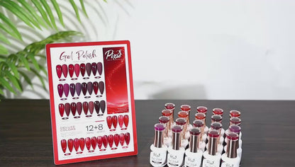 PIXIE | Super Dark Red &  Red Cat Eye Gel Collection - 20 colors