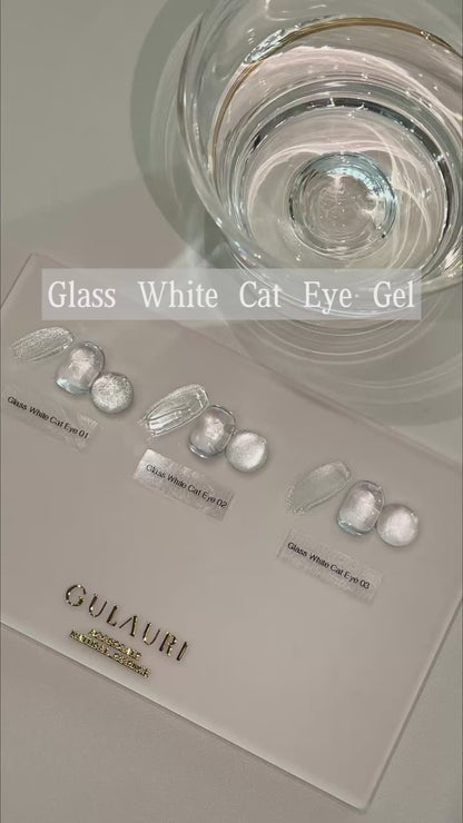 Glass White Cat Eye Gel set ( 3 bottle per set )