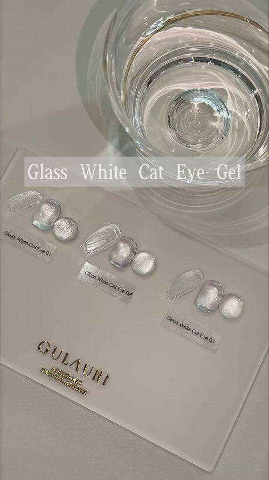 Glass White Cat Eye Gel set ( 3 bottle per set )